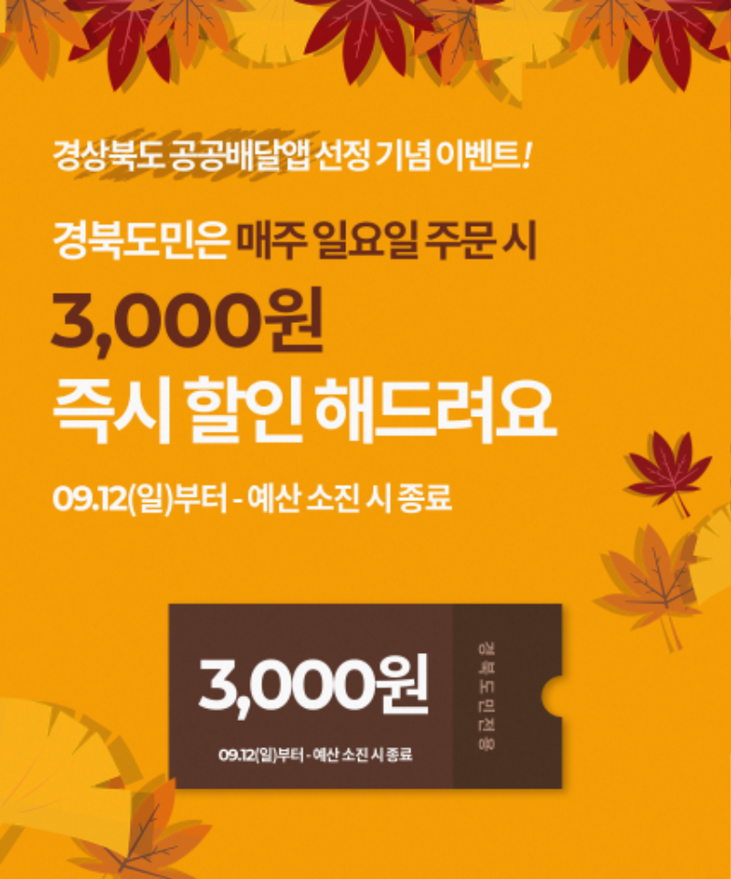 경북 매주 일요일 3천원할인 이벤트_팝업.png